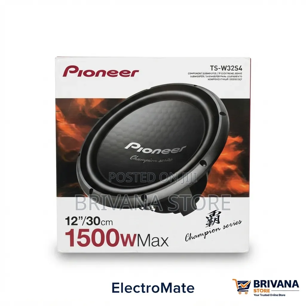 Pioneer 1500W 12-Inch Bass Subwoofer – Powerful Deep Bass