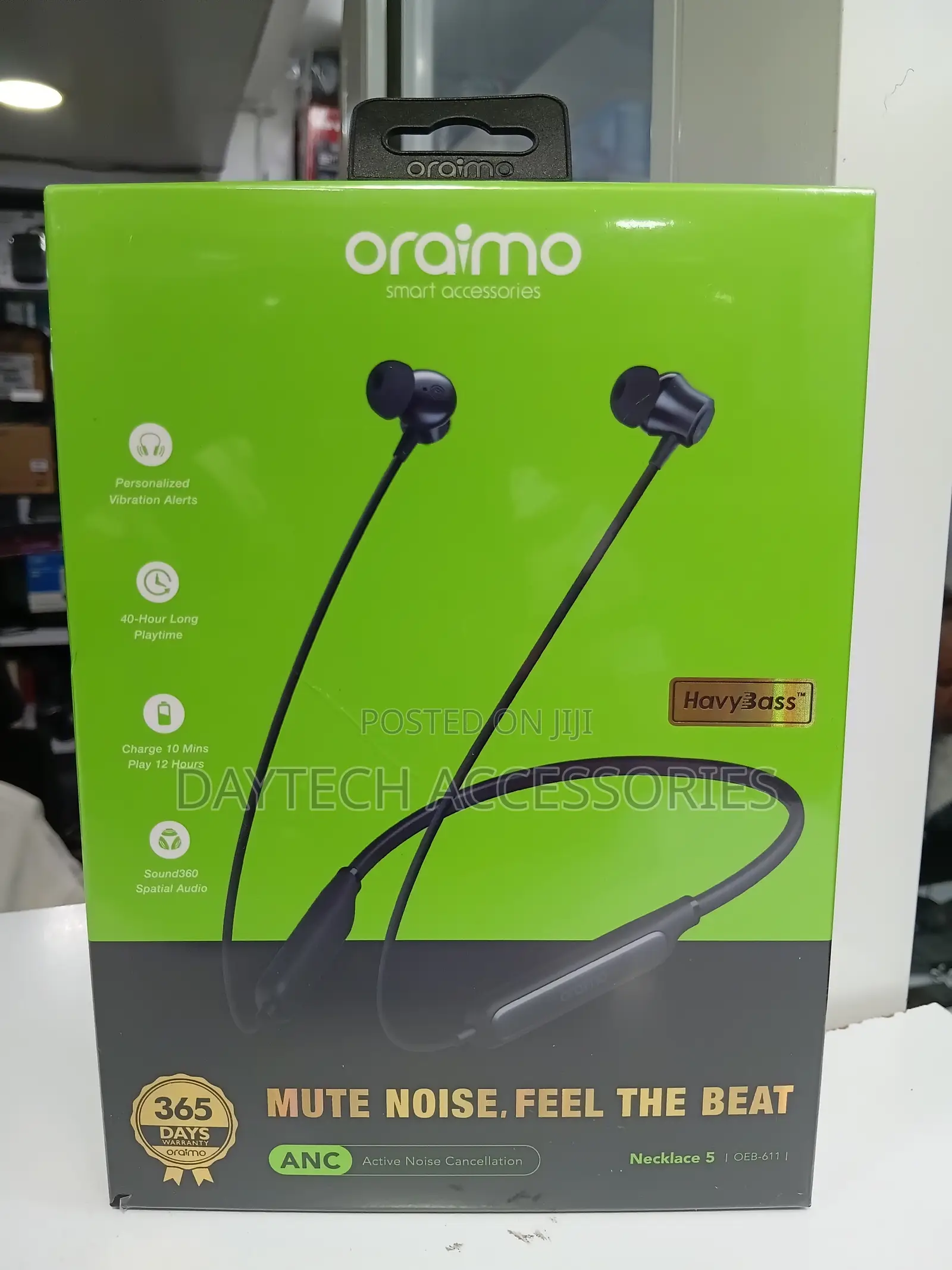 Oraimo Necklace 5 OEB-611 ANC 40hrs Playtime Neckband