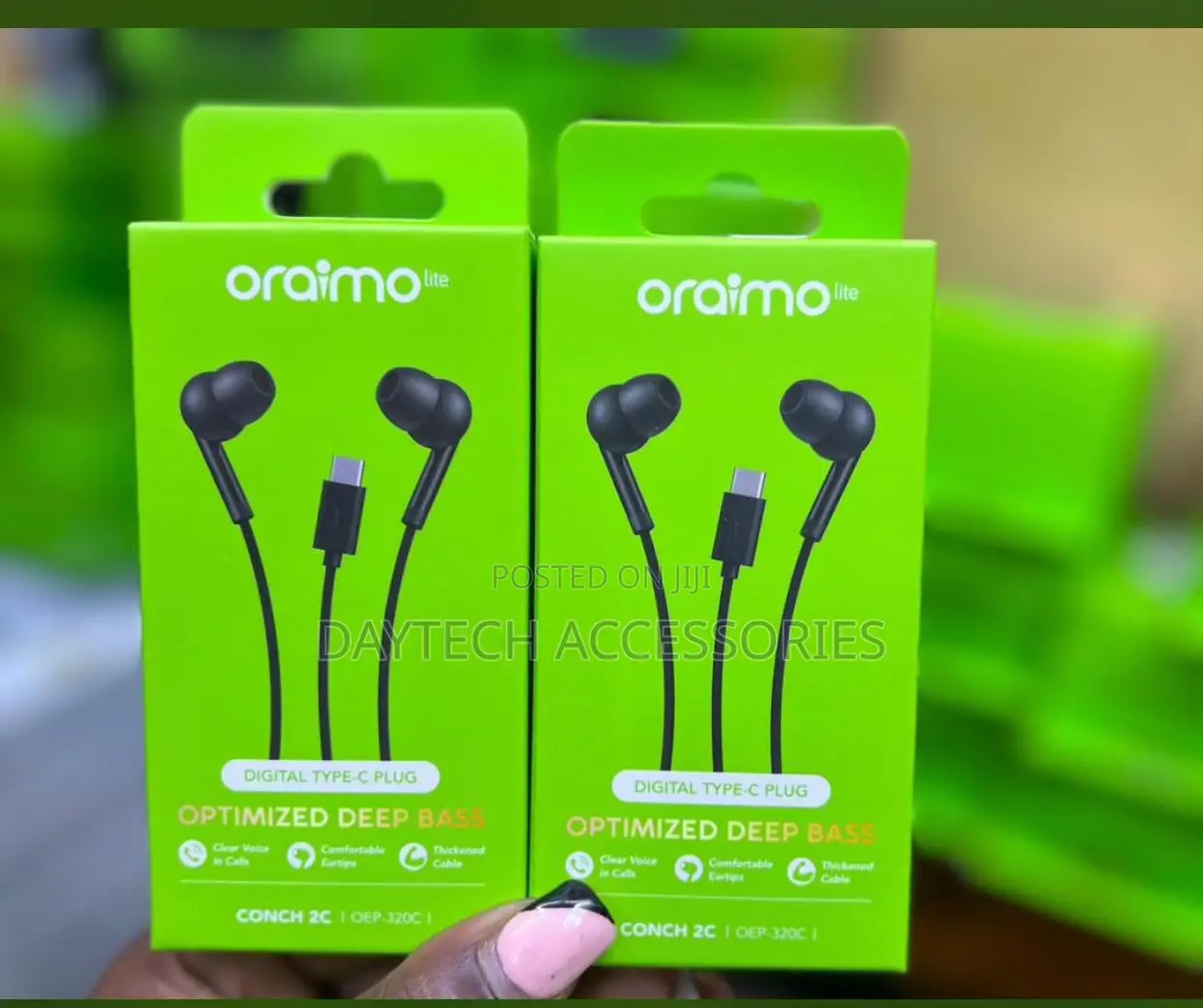 Oraimo Lite Conch 2C Type-C Wired Earphones – Optimized Deep Bass