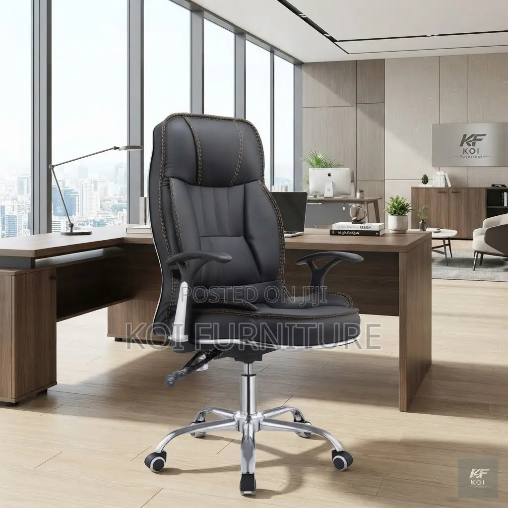 Office Chairs; High-Back Leather Executive Office Chair