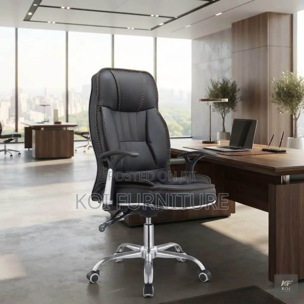 Office Chairs; High-Back Leather Executive Office Chair