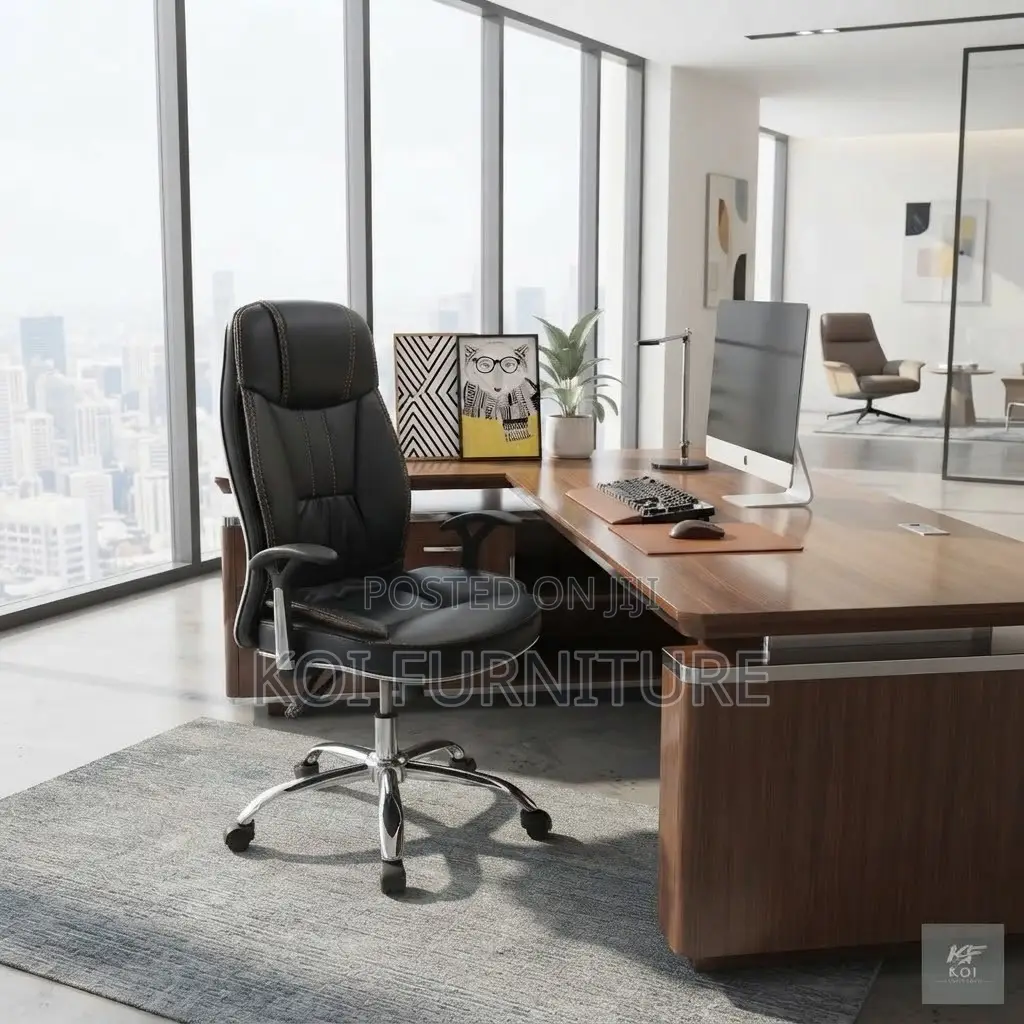 Office Chairs; High-Back Leather Executive Office Chair
