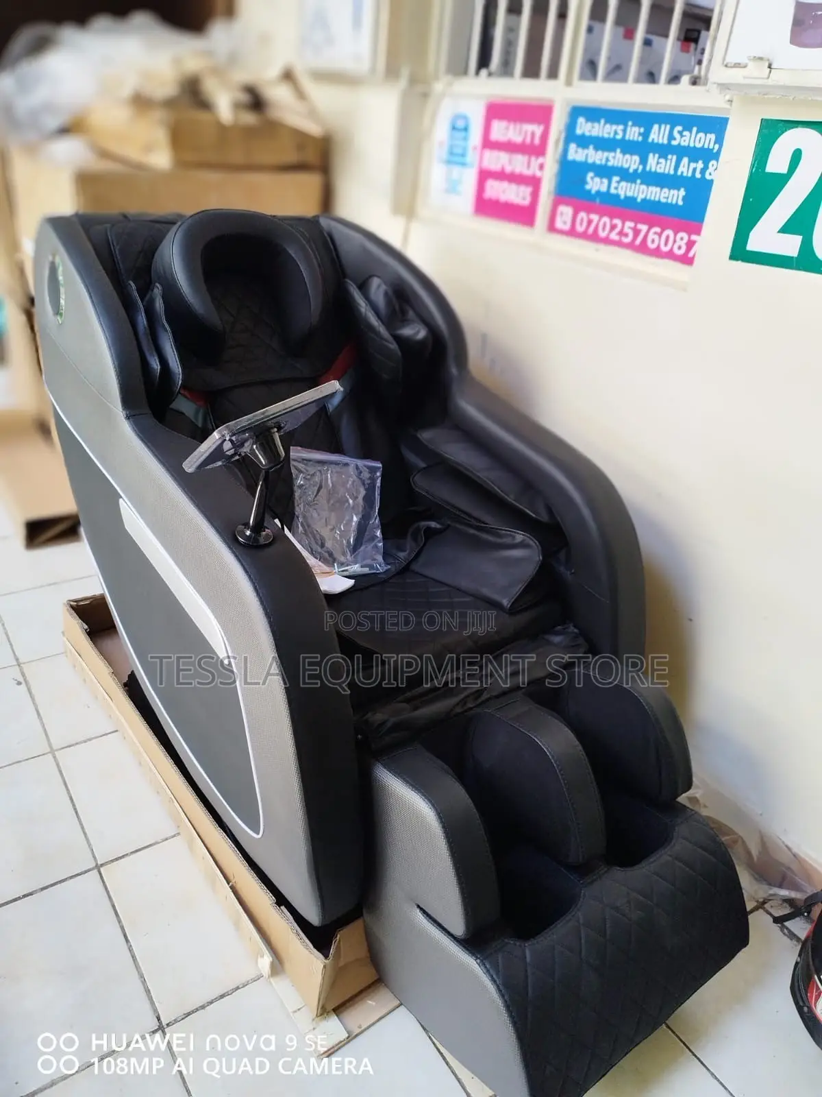 Full Body Electric Massage Chair – Full Recliner Real Leather