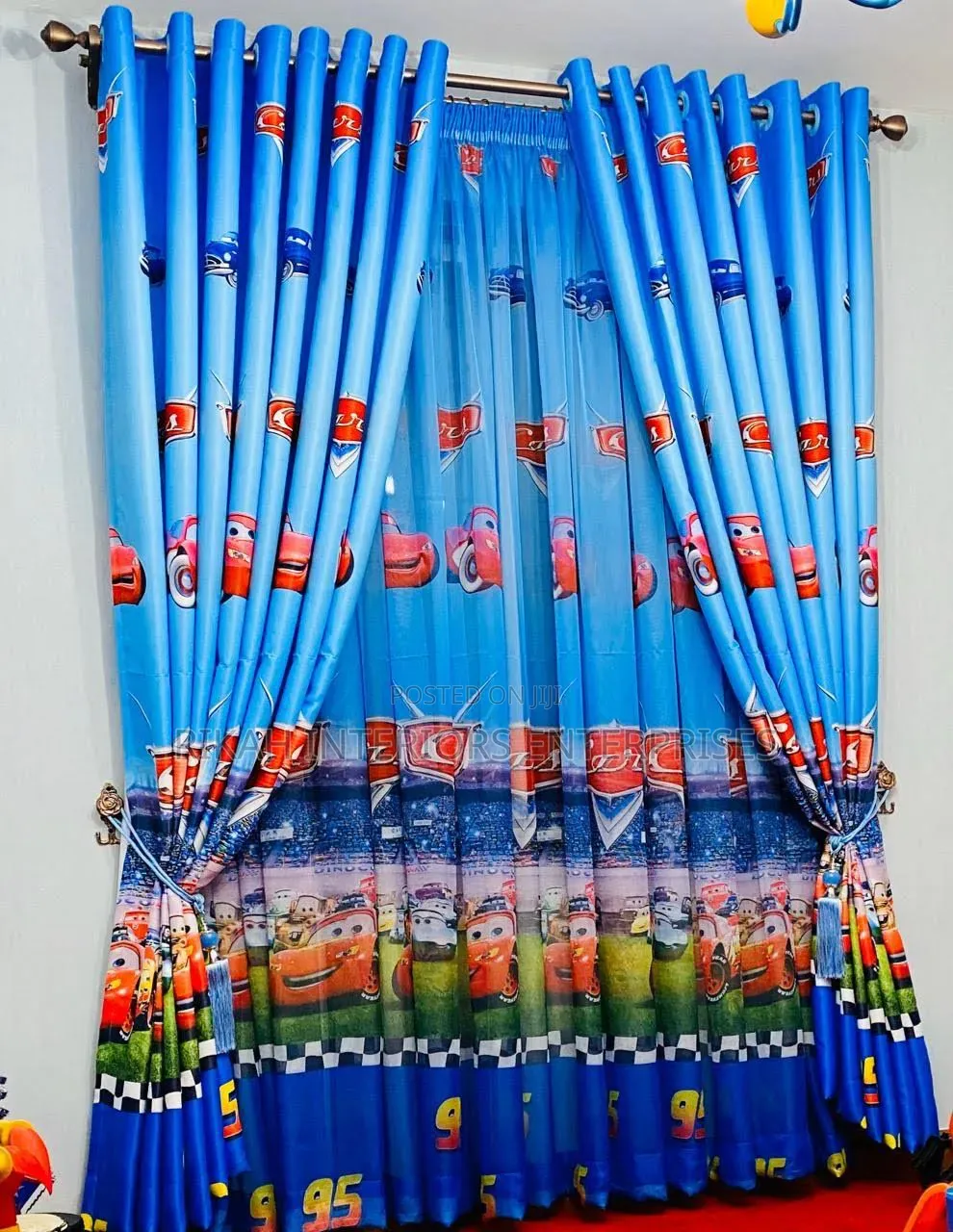 Cartoon Themed Curtains Perfect for Kids Rooms With Matching Sheers