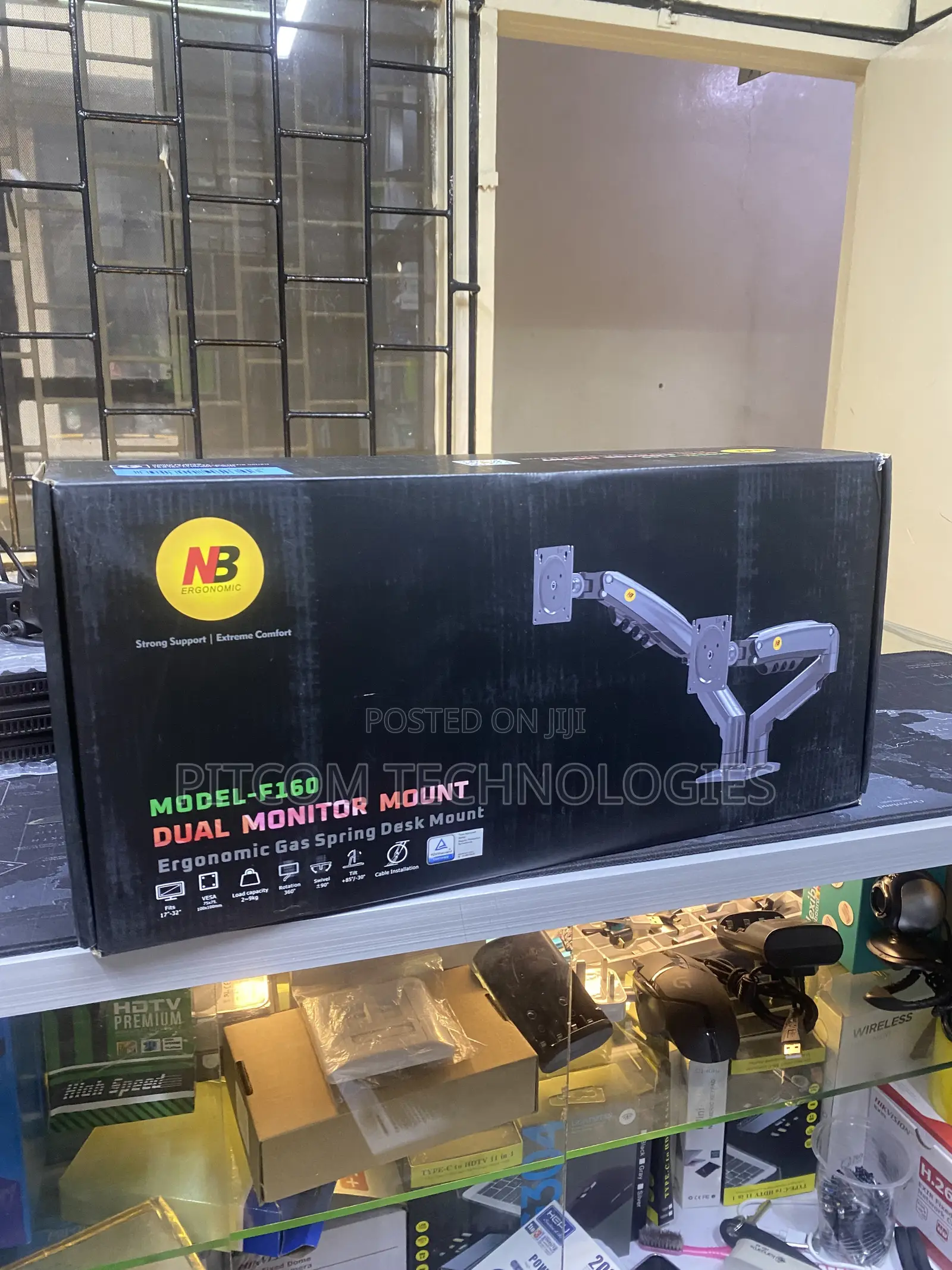 NB F160 Dual Monitor Desk Mount