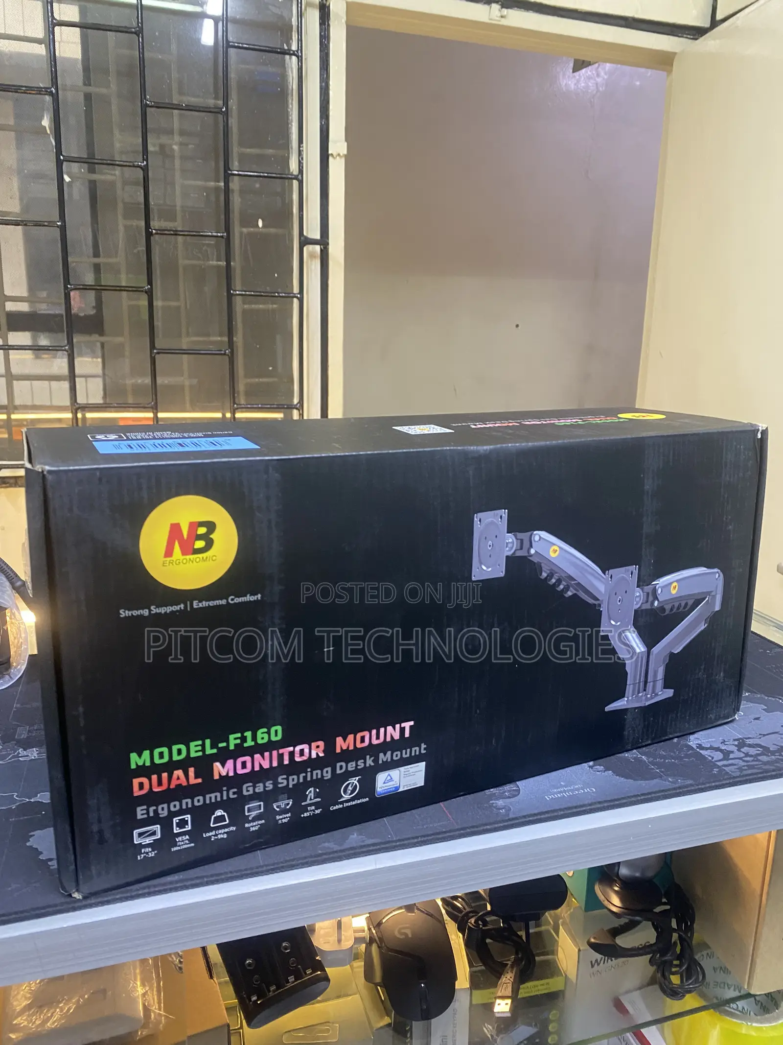 NB F160 Dual Monitor Desk Mount