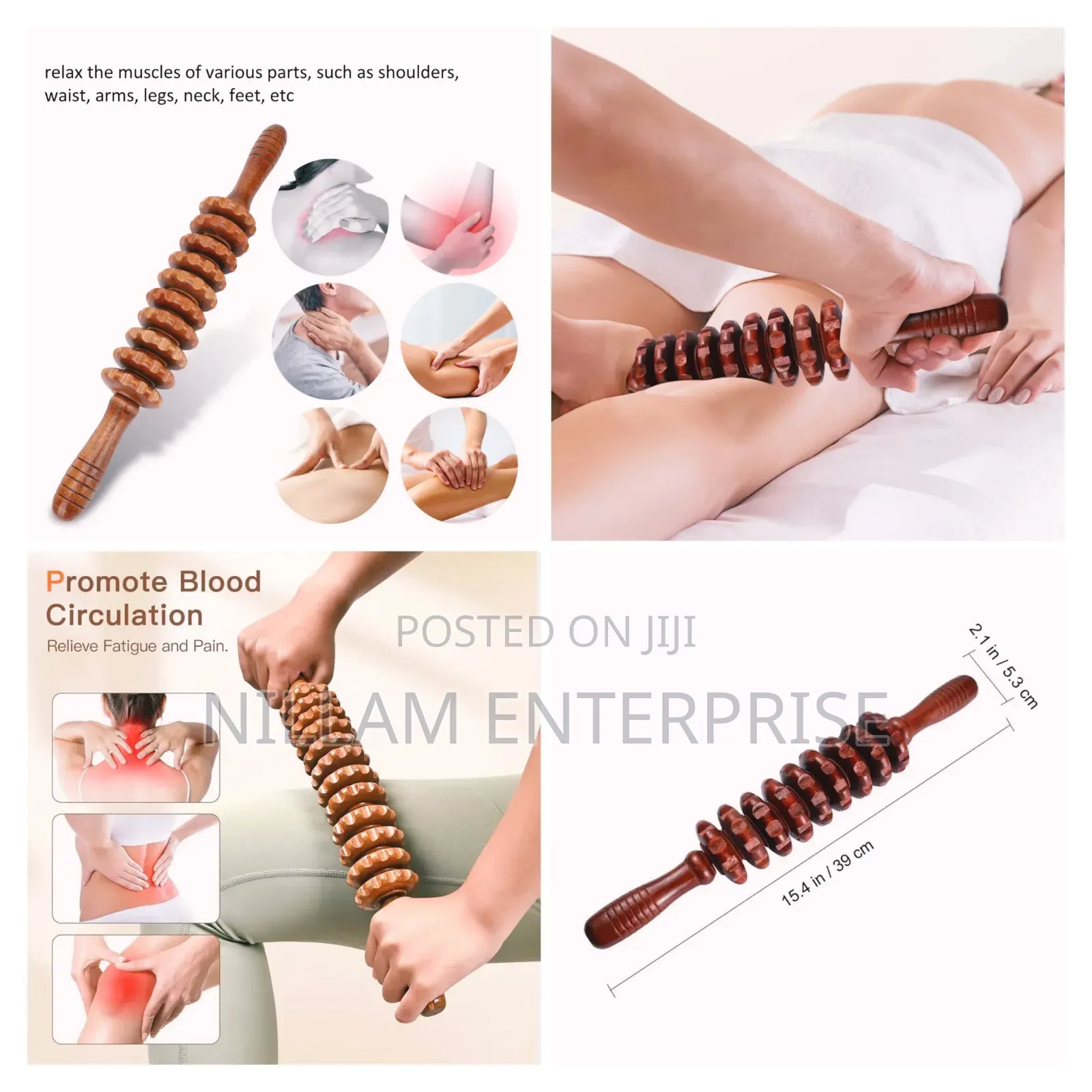 *9 Wheel Massage Wood Therapy Massage Tool