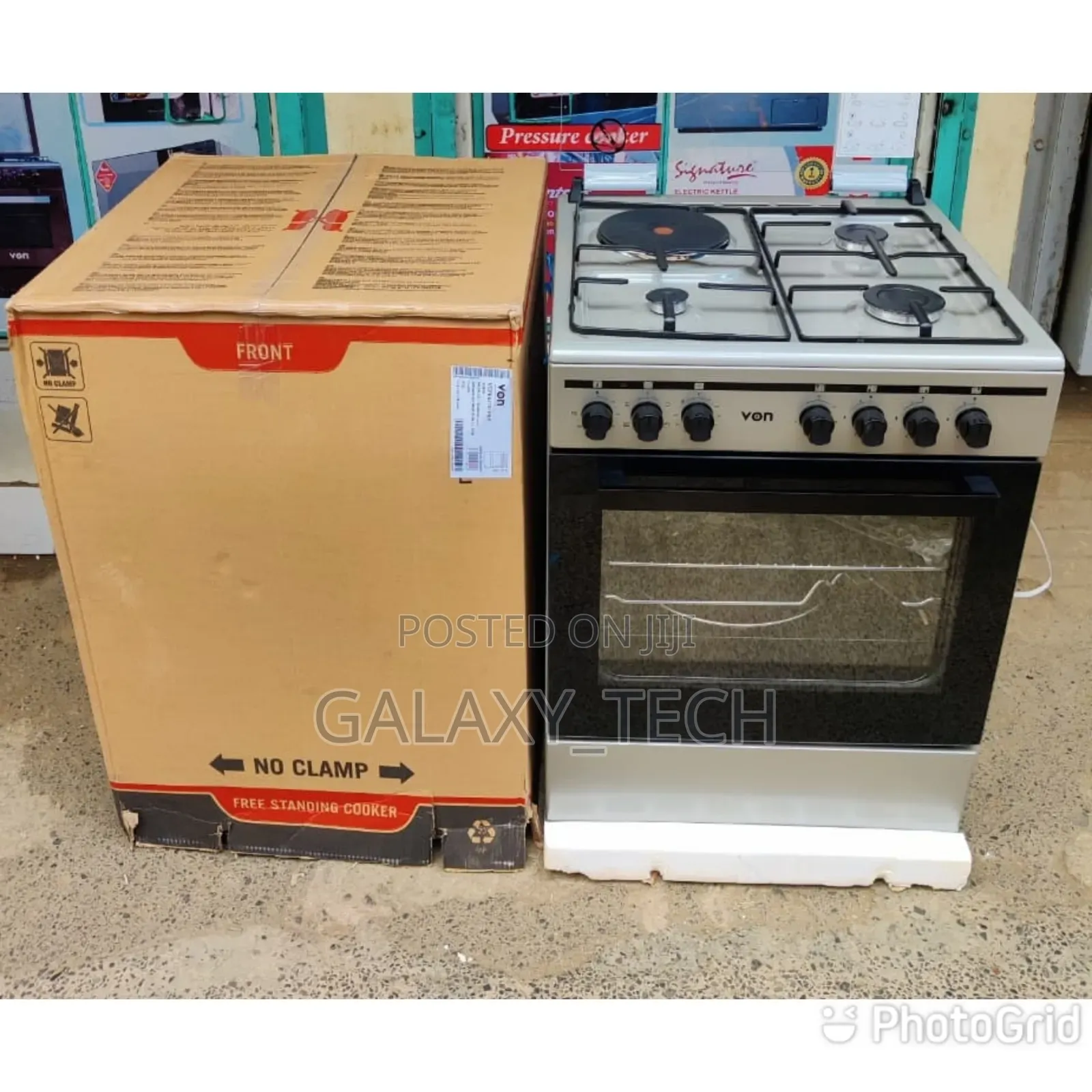 VON STANDING COOKER 60X60cm 3 Gas + 1 Electric Burners