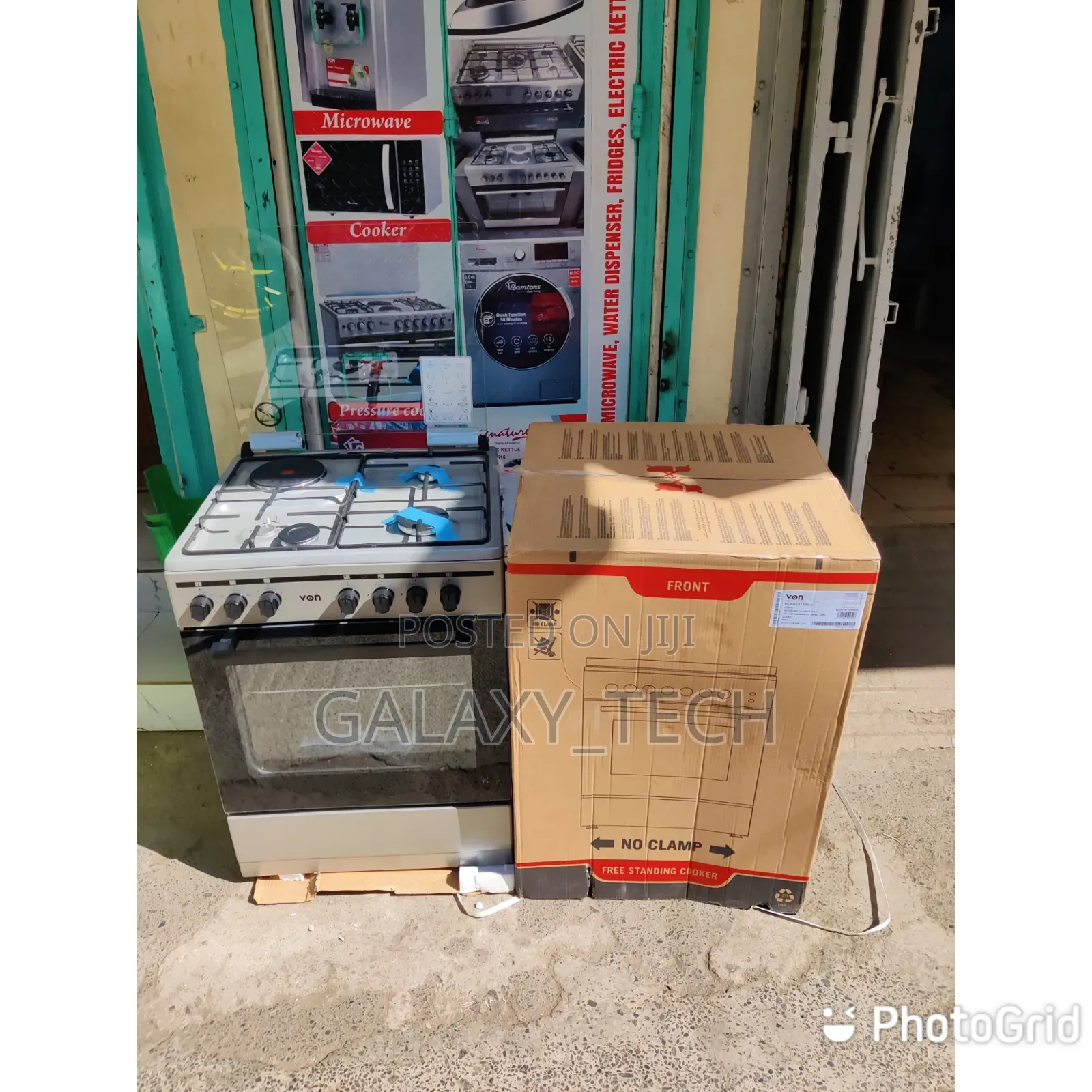 VON COOKER 60X55cm 3 Gas + 1 Electric Burners