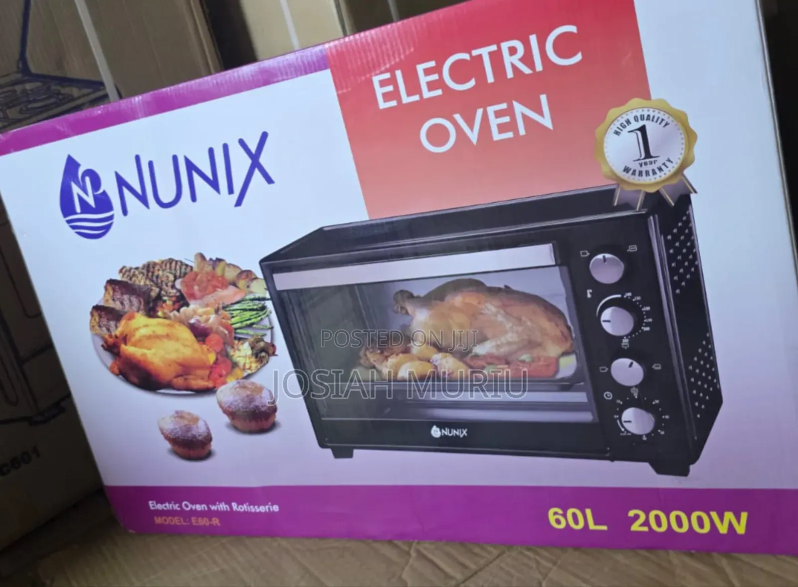 Nunix Electric Home Oven 60l With Rosteries