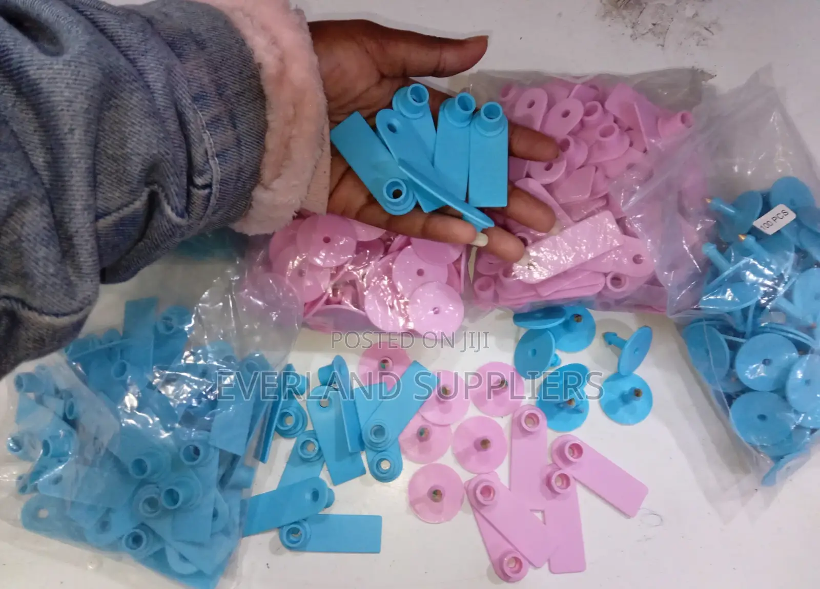 Plain/Blank Blue and Pink Slim Tags