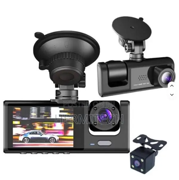 3 in 1 Traffic Recorder With HD Front Rear Cameras