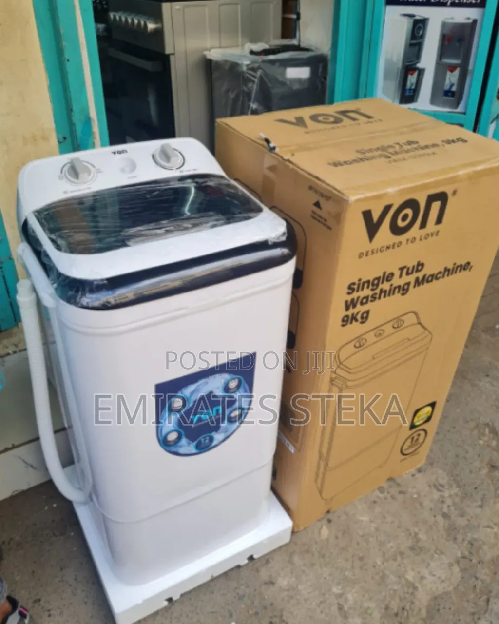 VON 9kg Semi-Automatic Washing Machine - Powerful Single Tub Washer