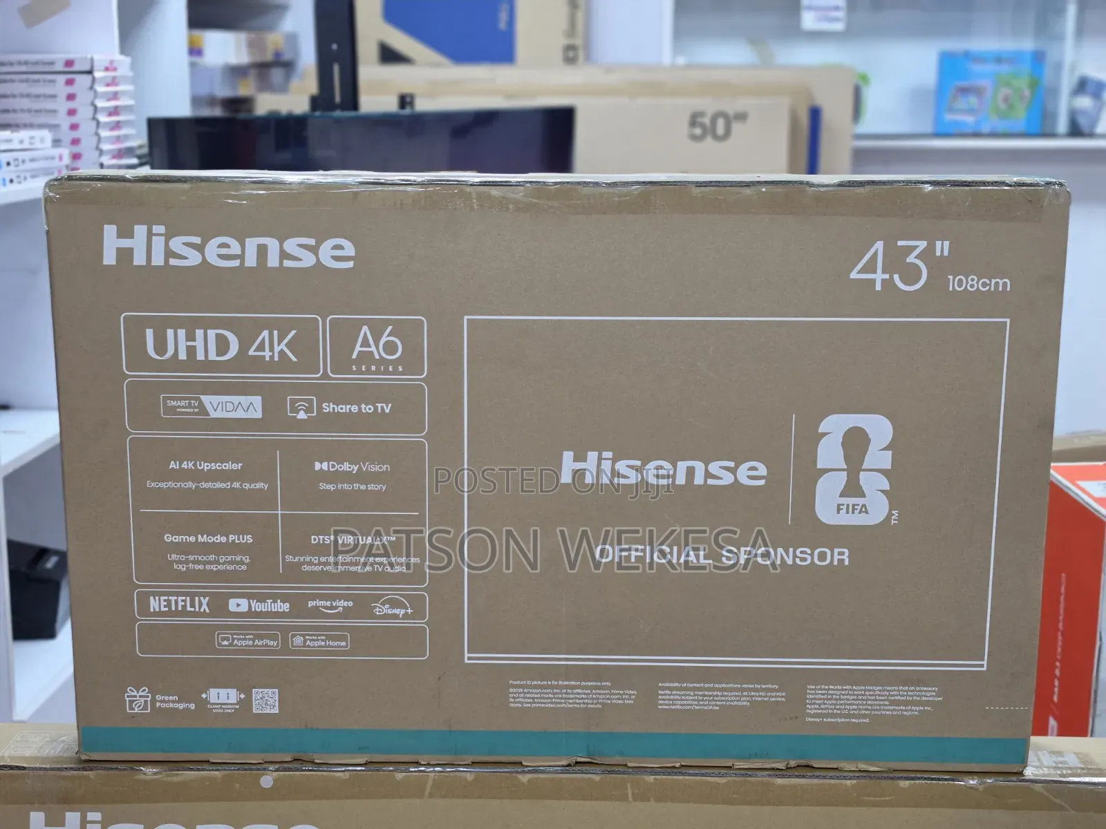 Hisense 43-Inch Ultra HD Smart TV 43A6Q (2026)