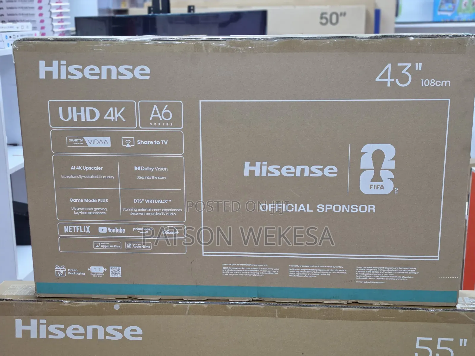 Hisense 43-Inch Ultra HD Smart TV 43A6Q (2026)
