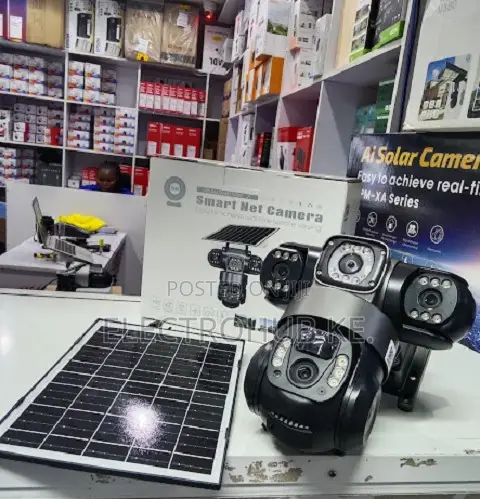 V380Pro Tripple Lens Solar Powered 4G Outdoor Camera