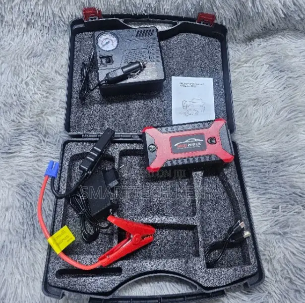 99800mAh Car Jump Starter With Air Compressor Power Bank 12V