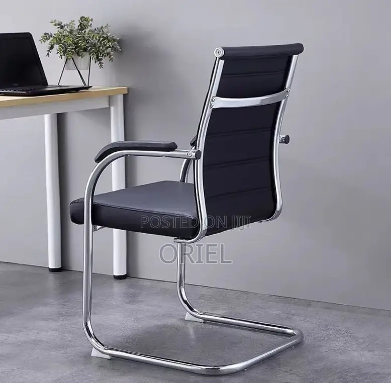 Office Waiting Chair : Faux Leather Visitor Seat