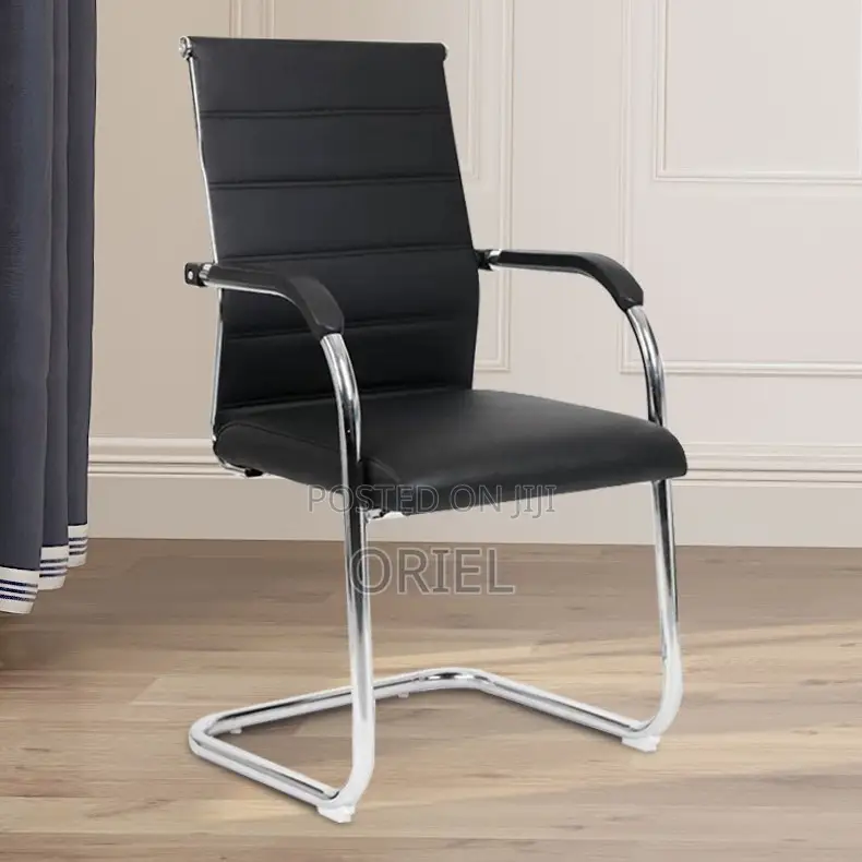 Office Waiting Chair : Faux Leather Visitor Seat