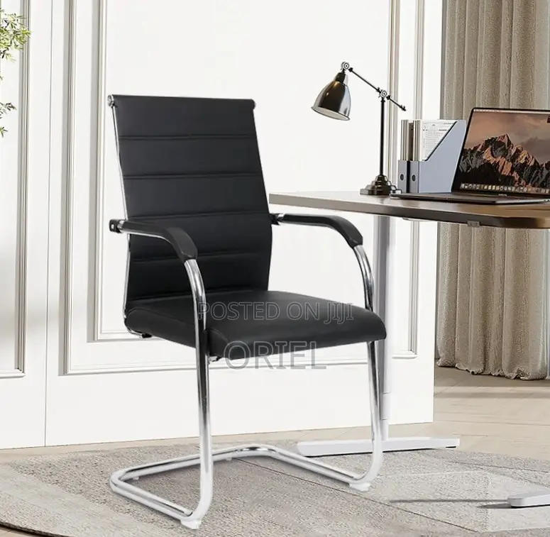 Office Waiting Chair : Faux Leather Visitor Seat