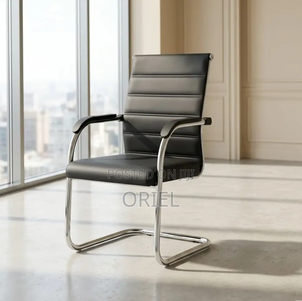 Office Waiting Chair : Faux Leather Visitor Seat