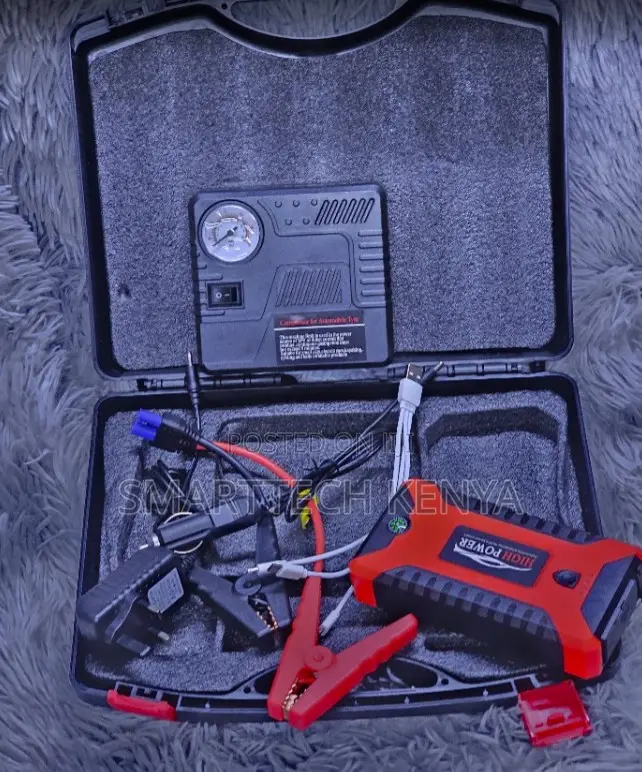 99800mAh Jump Starter With Air Compressor 12V Car Battery Booster