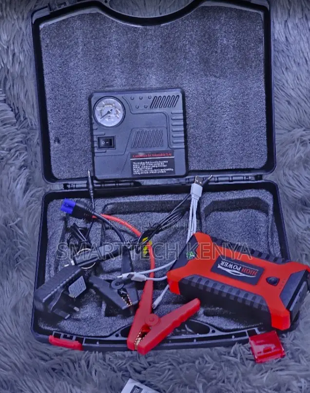 99800mAh Jump Starter With Air Compressor 12V Car Battery Booster