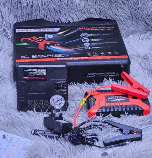 Car Jump Starter, Tire Inflator, Power Bank, 99800mAh, 12V, 600A