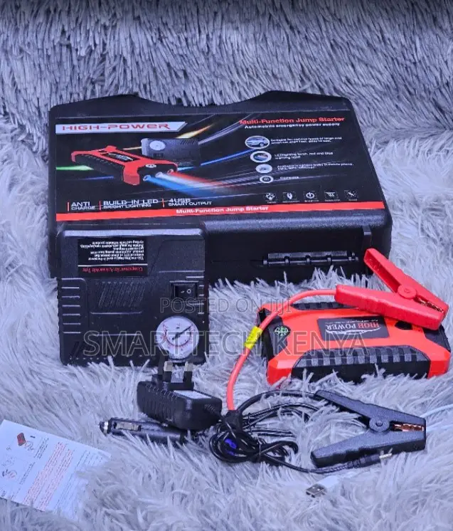Car Jump Starter, Tire Inflator, Power Bank, 99800mAh, 12V, 600A