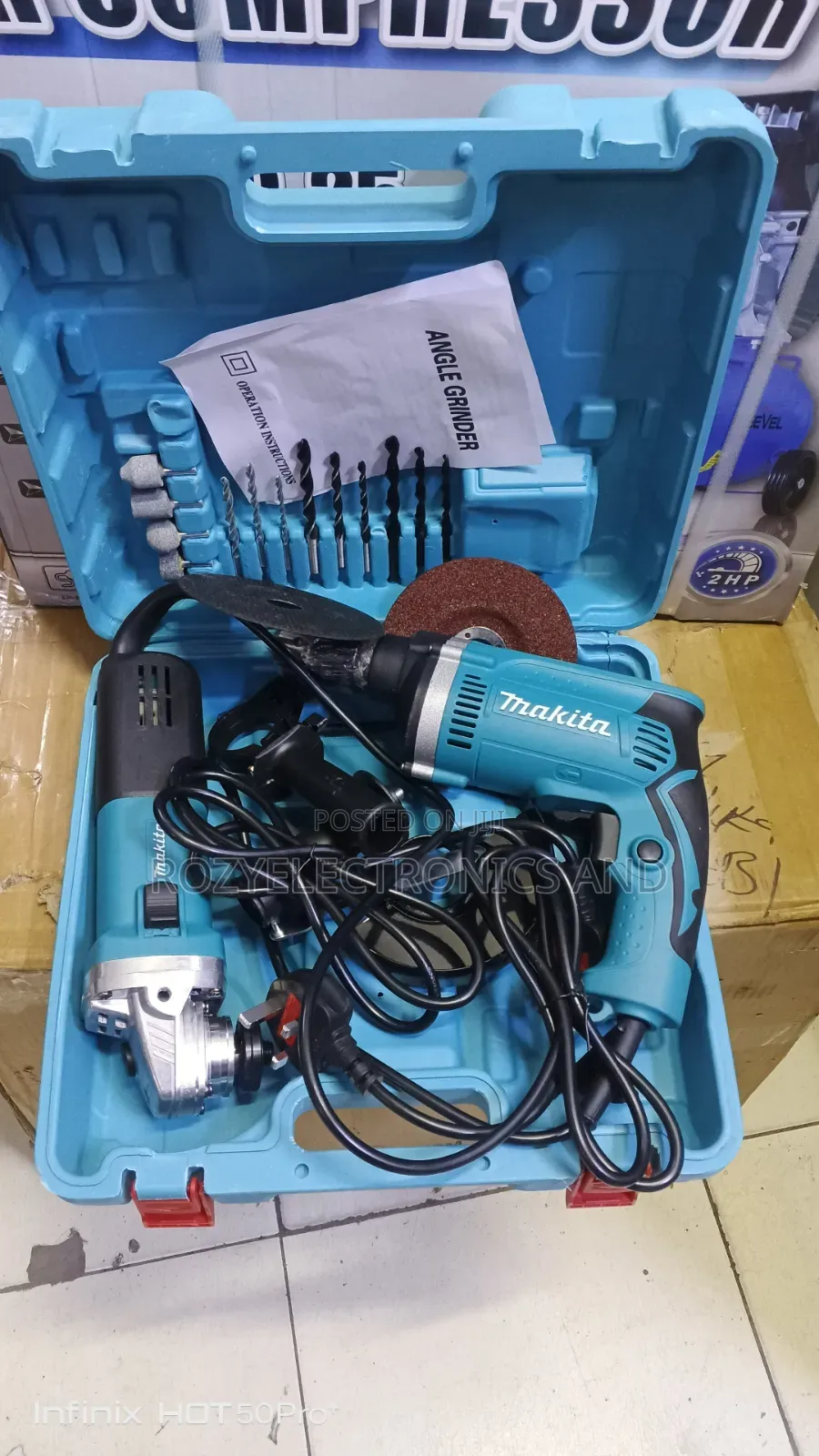 Combo Tools Set Drill and Grinder