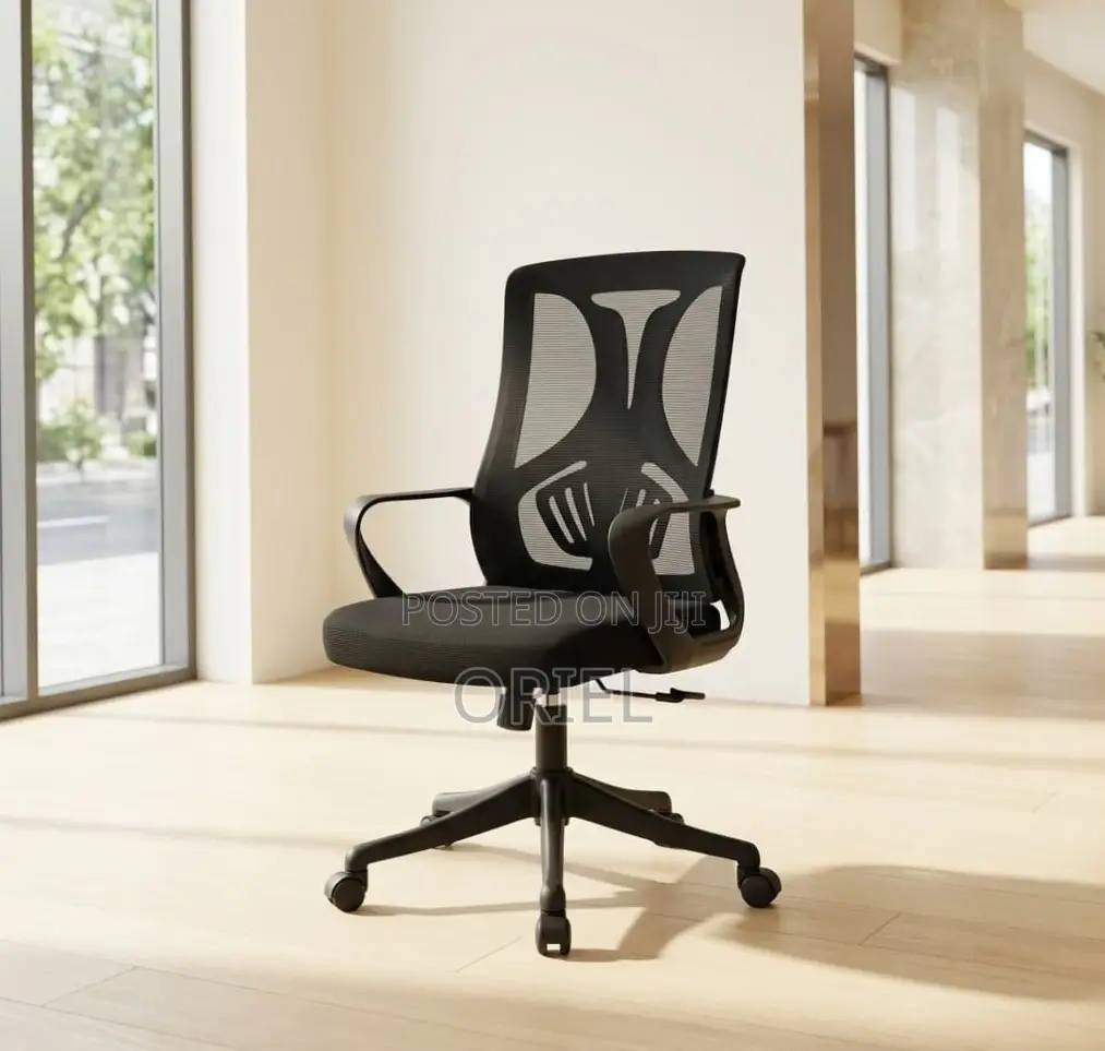 Office Chair : Adjustable Height Mid-Back Staff Chair