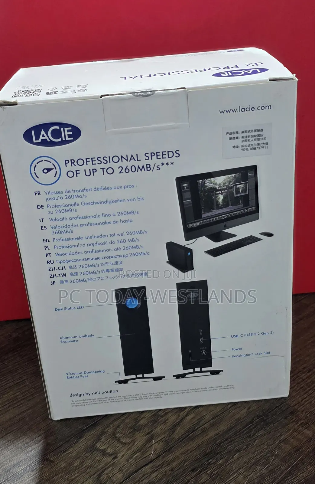 Lacie 8tb D2 Professional USB-C 3.2 Gen 2 External Harddrive