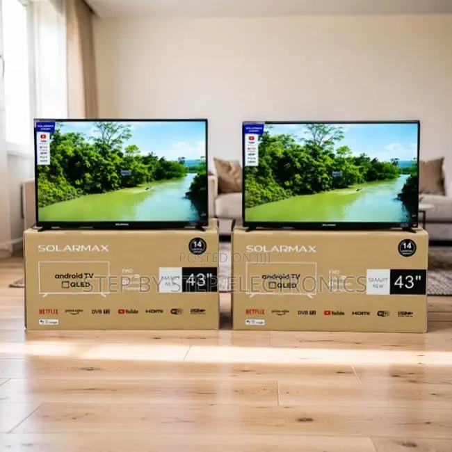 Budget Prices Solarmax 43 Inch Smart Android Digital QLED TVs