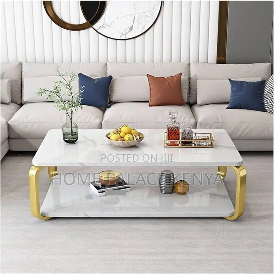 Coffee Table; Modern Designer Coffee Table With MDF Top for Home Decor