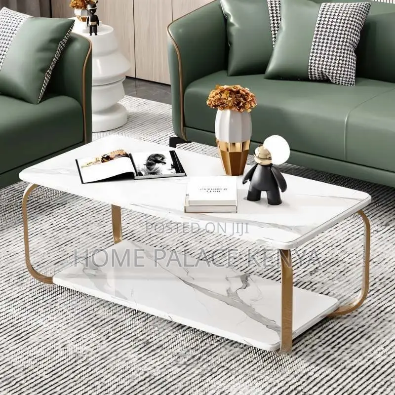 Coffee Table; Modern Designer Coffee Table With MDF Top for Home Decor