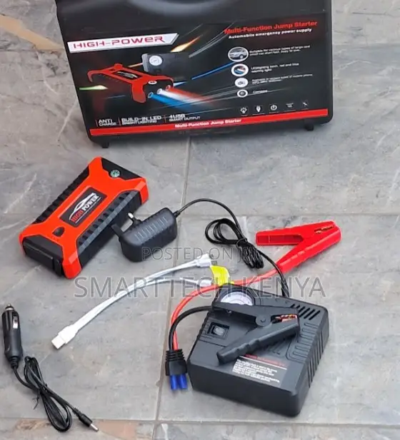 Portable 12V Car Jump Starter Kit With Tyre Inflator 99800mAh