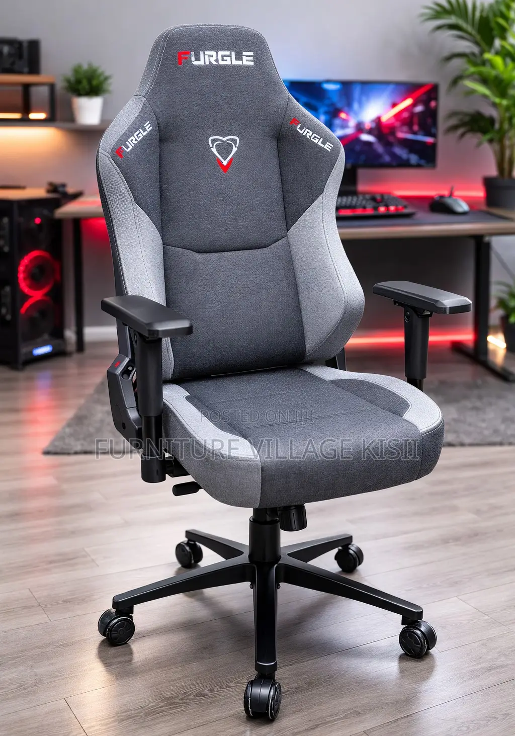Office Furniture; Farbric Gray Gaming Chair
