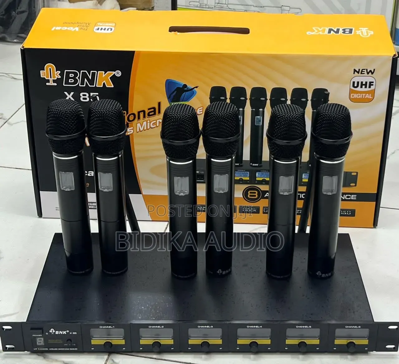 BNK X85 Professional 6-Channel UHF Digital Wireless Microphone System