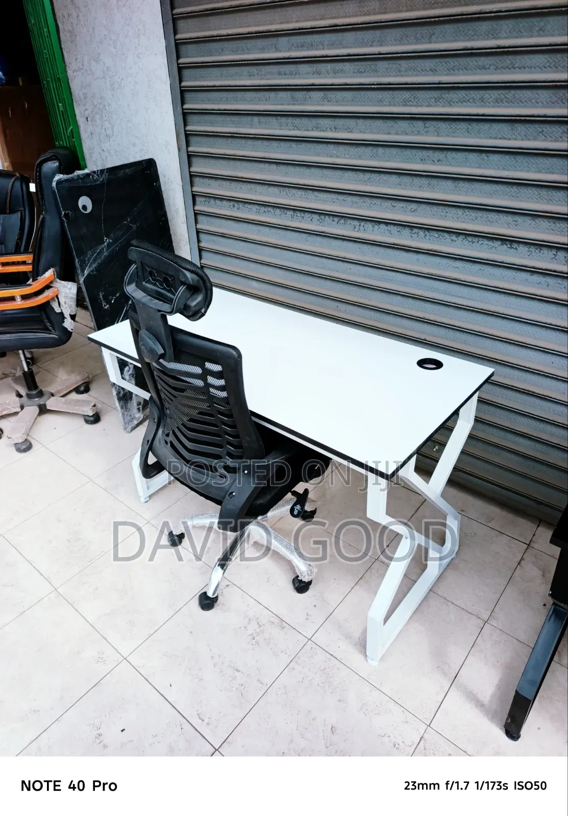 Double Flame Table and a Chair