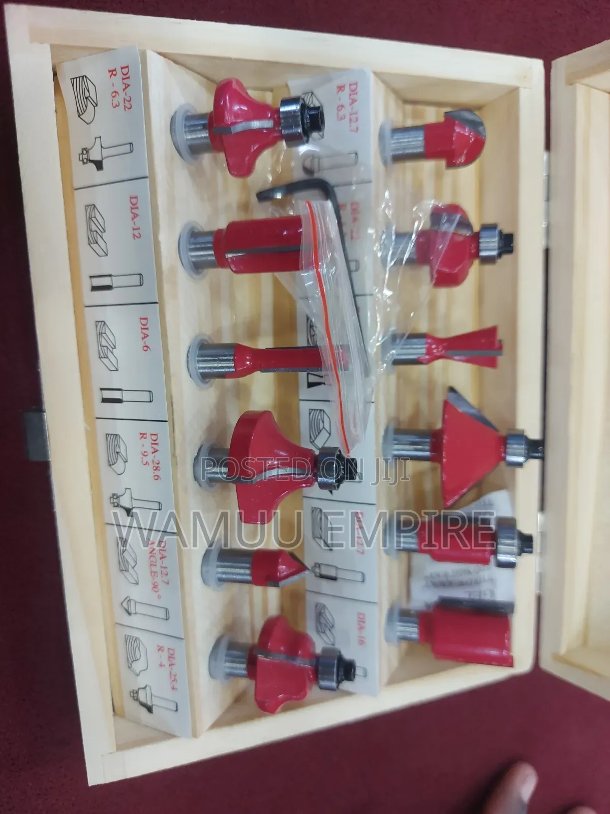 12-Piece Woodworking Router Bit Set With an 8mm Shank