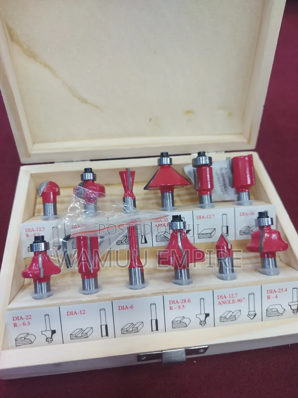 12-Piece Woodworking Router Bit Set With an 8mm Shank