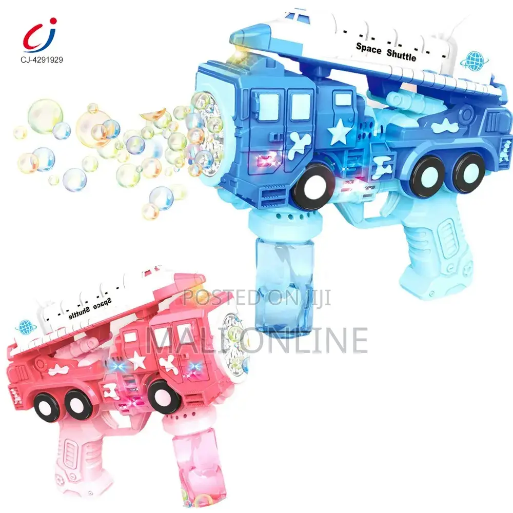 Bubble Gun Space Shuttle Car Automatic Light Up Leak-Proof One-Click
