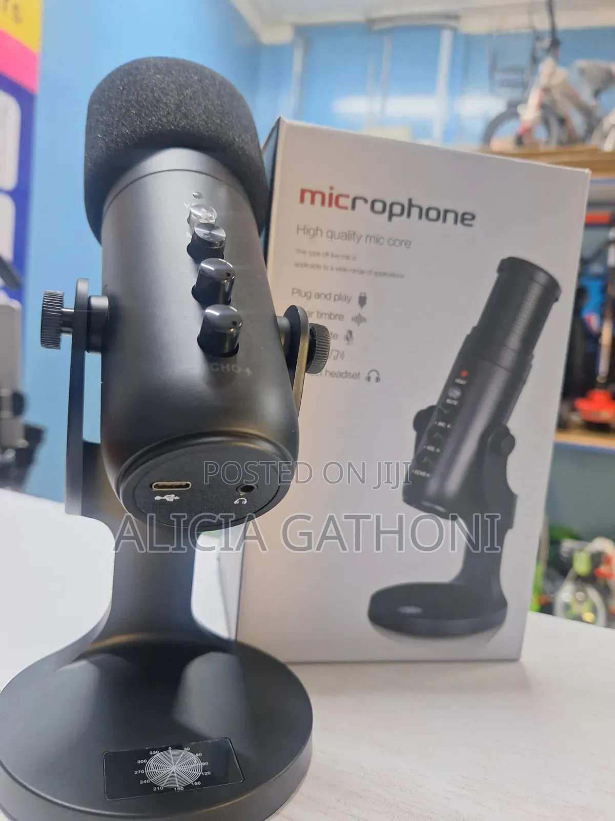 USB Microphone With Volume Eco/Mute Button