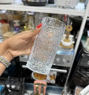 Heavy Borosilicate Patterned Glass 330ml 6pc