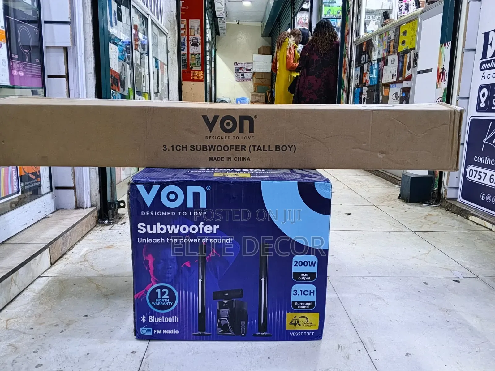 Von Ves2003et 3.1ch 200w RMS Tallboy Home Theatre – Bluetooth, USB