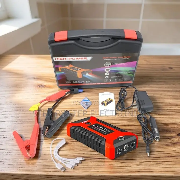 Air Compressor Pump 12V 99800mAh Car Jump Starter Battery Booster