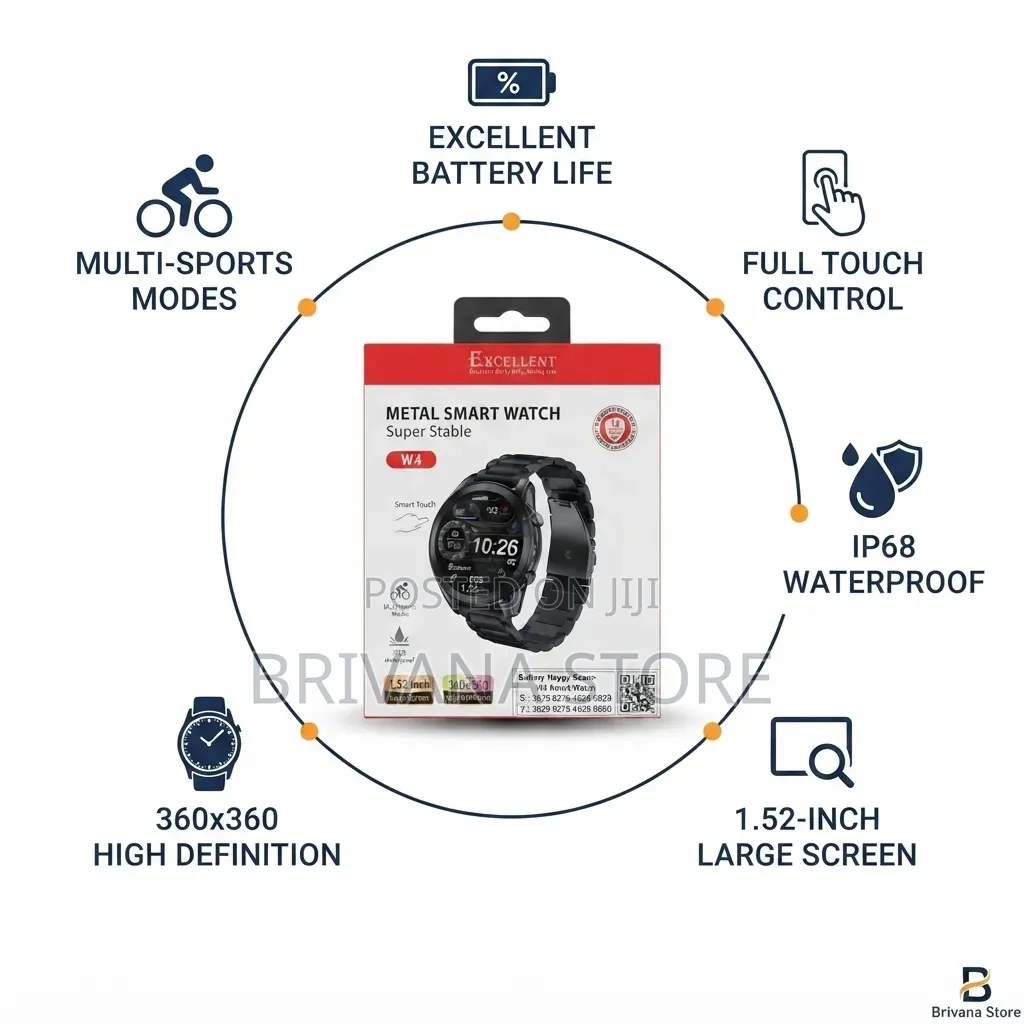 Excellent Smart Watch Metallic Series – Bluetooth Fitness Call