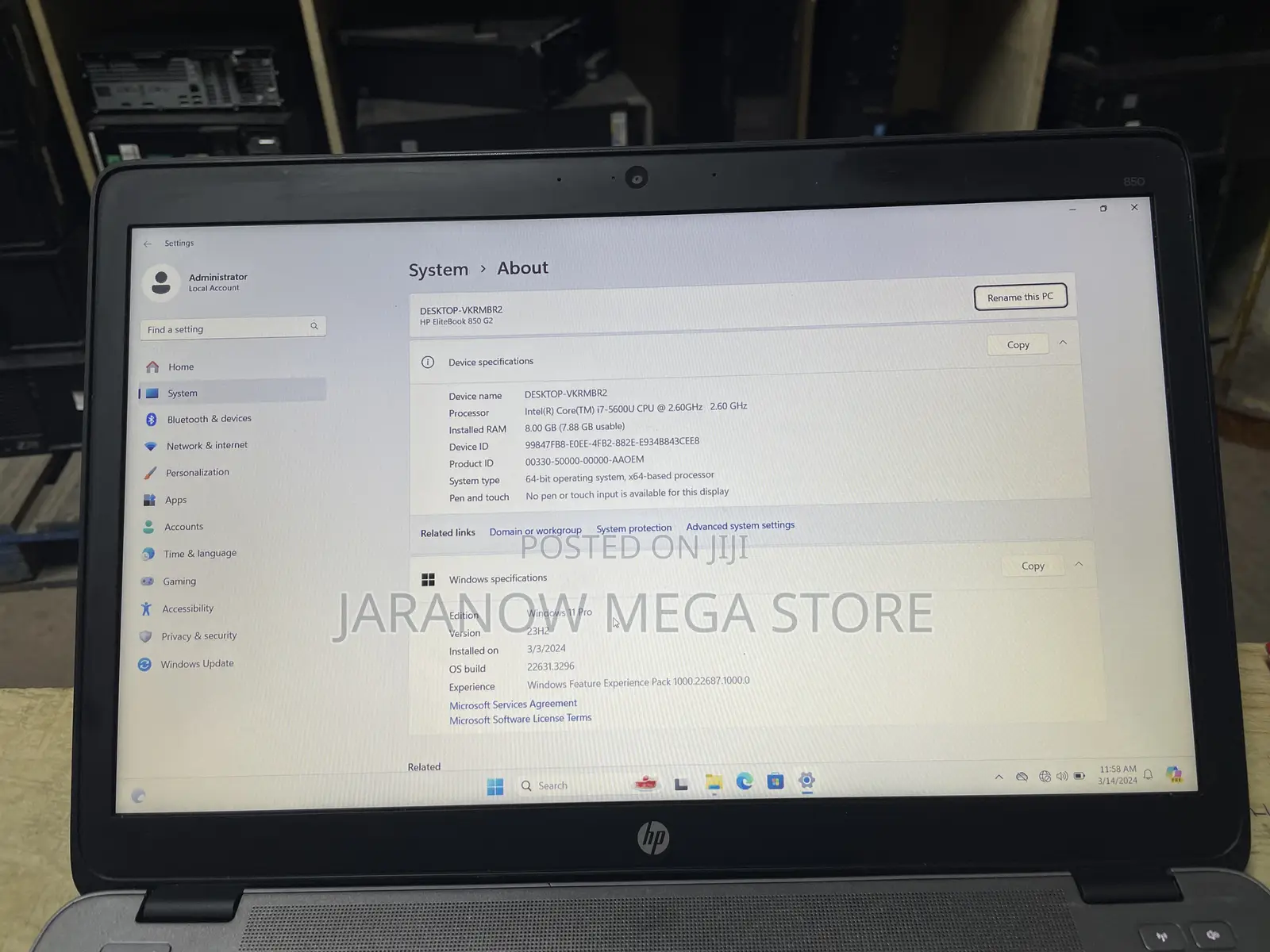 Laptop HP EliteBook 850 G2 8GB Intel Core i7 HDD 512GB