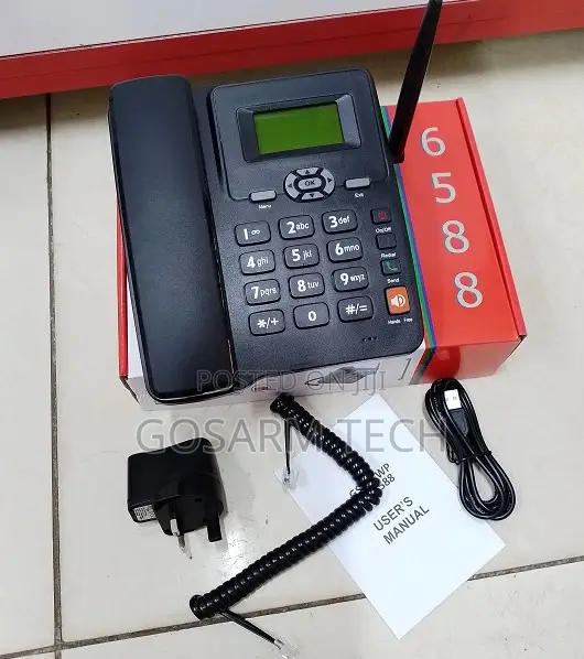 GSM 6588 Home Office Wireless Telephone With Dual Sim Deskphone