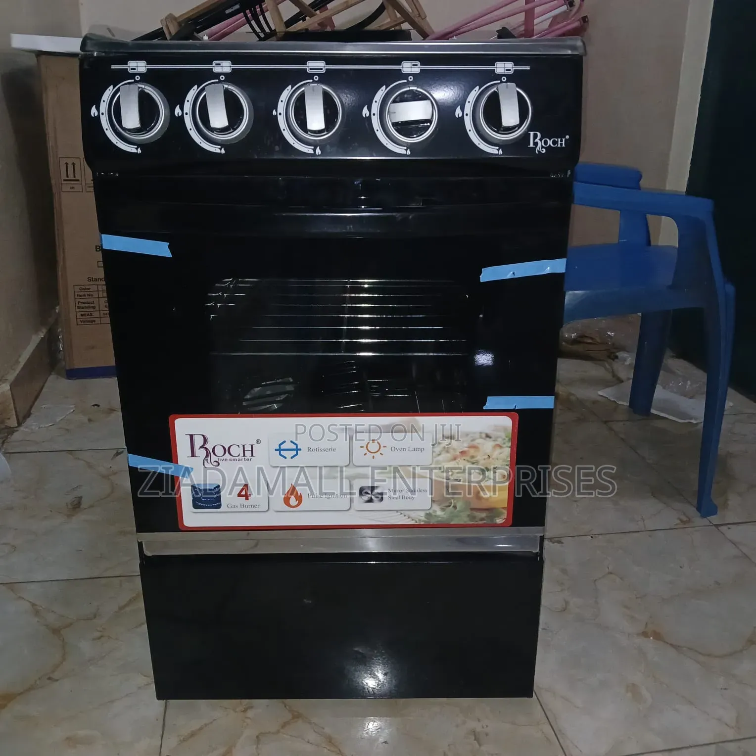 Pay on Delivery New Rock 50by55 3gas 1electric and Oven. Stand Cooker